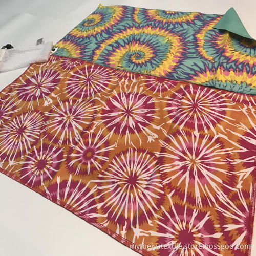 Cheap Mesh Bag Wholesale Microfiber Printed Sport Towel